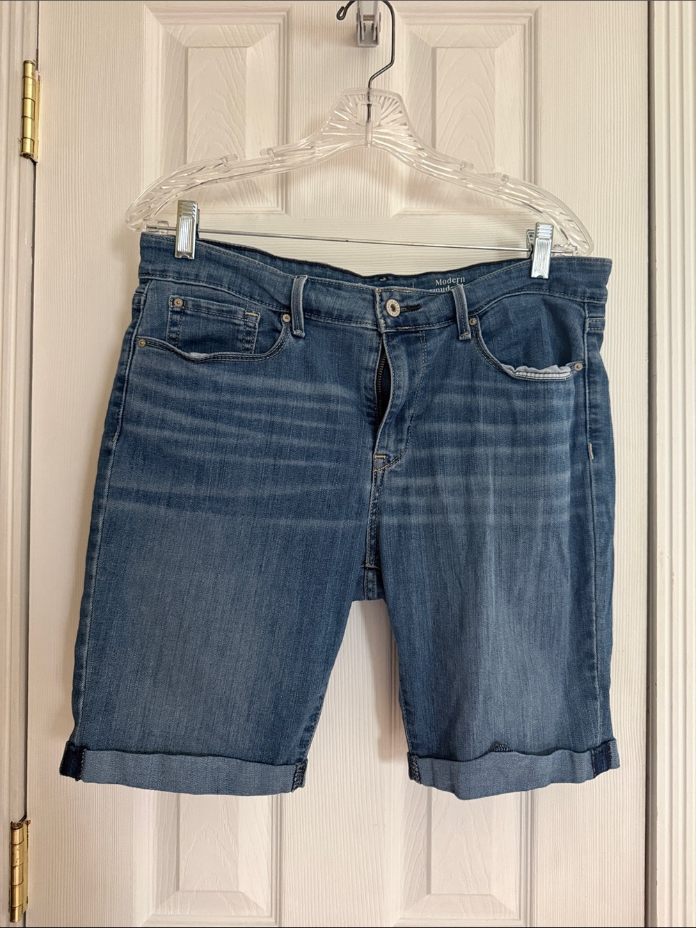 Signature by Levi Strauss Women's Blue Denim Bermuda Shorts